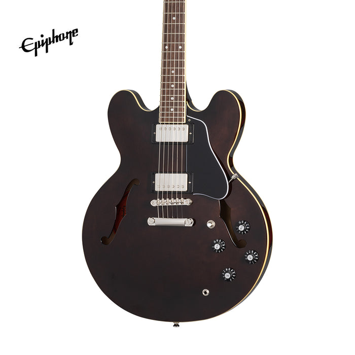 Epiphone Jim James ES-335 Signature Semi-hollowbody Electric Guitar, Case Included - Seventies Walnut - Music Bliss Malaysia