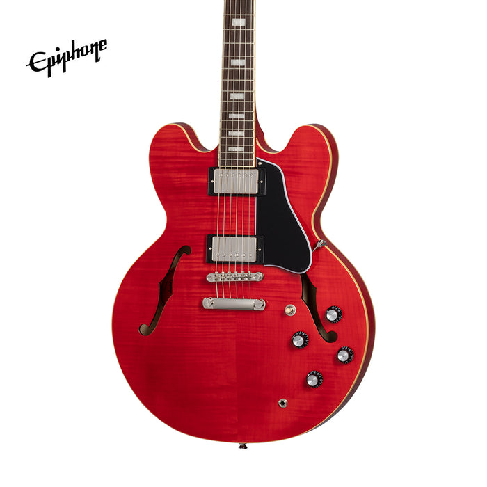 Epiphone Marty Schwartz ES-335 Semi-hollowbody Electric Guitar, Case Included - Sixties Cherry - Music Bliss Malaysia