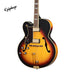 Epiphone Broadway Hollowbody Left-handed Electric Guitar - Vintage Sunburst - Music Bliss Malaysia