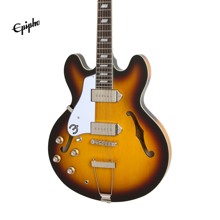 Epiphone Casino Left-handed Hollowbody Electric Guitar - Vintage Sunburst - Music Bliss Malaysia