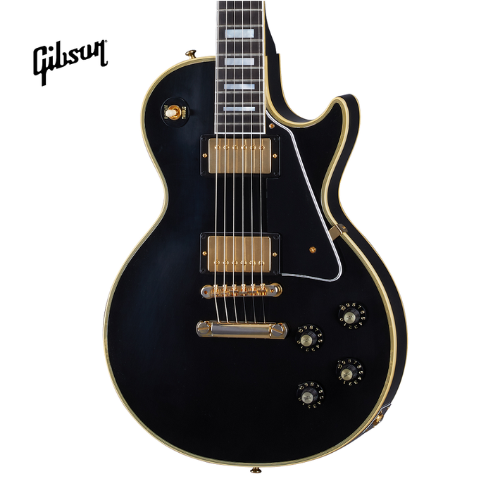 GIBSON 1968 LES PAUL CUSTOM REISSUE ULTRA LIGHT AGED ELECTRIC GUITAR - EBONY - Music Bliss Malaysia