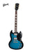 GIBSON SG STANDARD '61 STOPBAR ELECTRIC GUITAR - PELHAM BLUE BURST - Music Bliss Malaysia