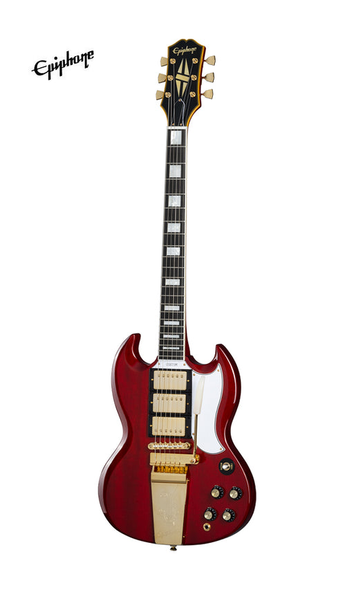 Epiphone Joe Bonamassa 1963 SG Custom Electric Guitar, Case Included - Dark Wine Red - Music Bliss Malaysia