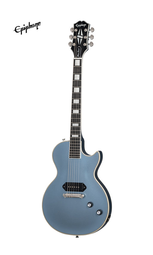 Epiphone Jared James Nichols "Blues Power" Les Paul Custom Electric Guitar, Case Included - Aged Pelham Blue - Music Bliss Malaysia