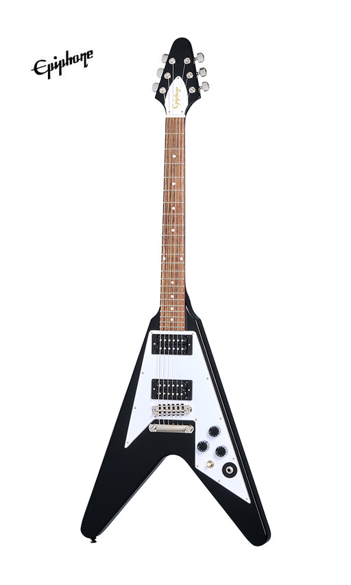 Epiphone Kirk Hammett 1979 Flying V Electric Guitar - Ebony - Music Bliss Malaysia