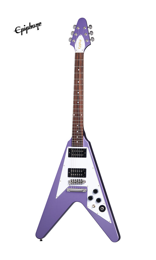 Epiphone Kirk Hammett 1979 Flying V Electric Guitar - Purple Metallic - Music Bliss Malaysia