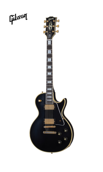 GIBSON 1968 LES PAUL CUSTOM REISSUE ULTRA LIGHT AGED ELECTRIC GUITAR - EBONY - Music Bliss Malaysia