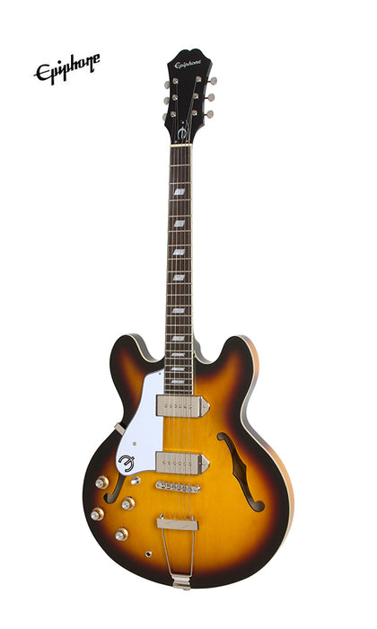 Epiphone Casino Left-handed Hollowbody Electric Guitar - Vintage Sunburst - Music Bliss Malaysia