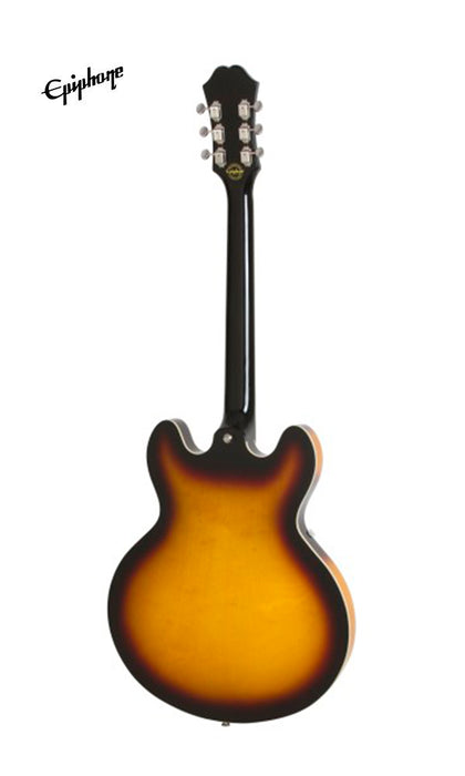 Epiphone Casino Left-handed Hollowbody Electric Guitar - Vintage Sunburst - Music Bliss Malaysia