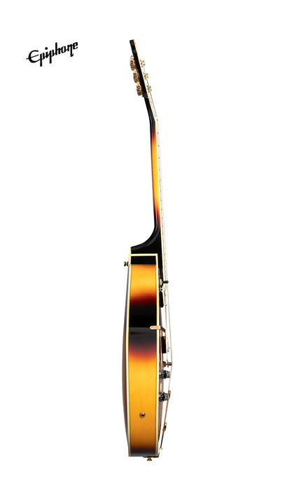 Epiphone Broadway Hollowbody Left-handed Electric Guitar - Vintage Sunburst - Music Bliss Malaysia