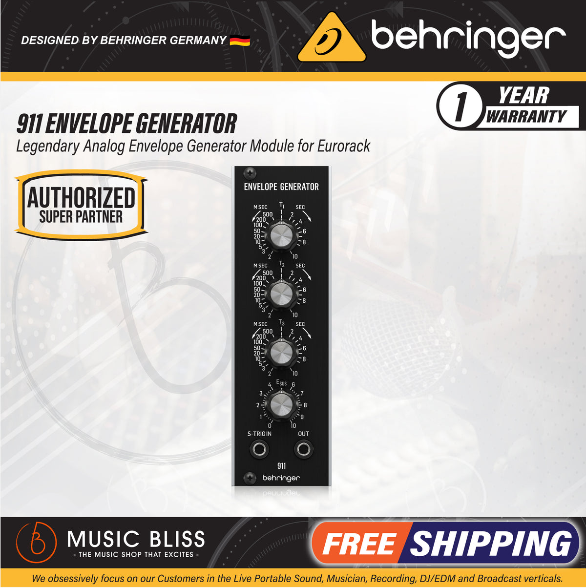 Behringer 911 Envelope Generator その1 正規逆輸入品 - 鍵盤楽器