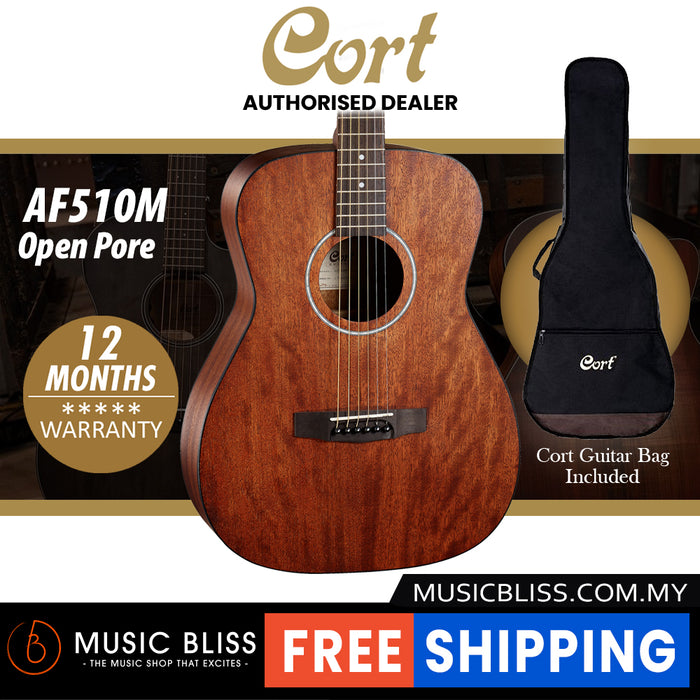 Cort AF510M Mahogany Acoustic Guitar with Bag