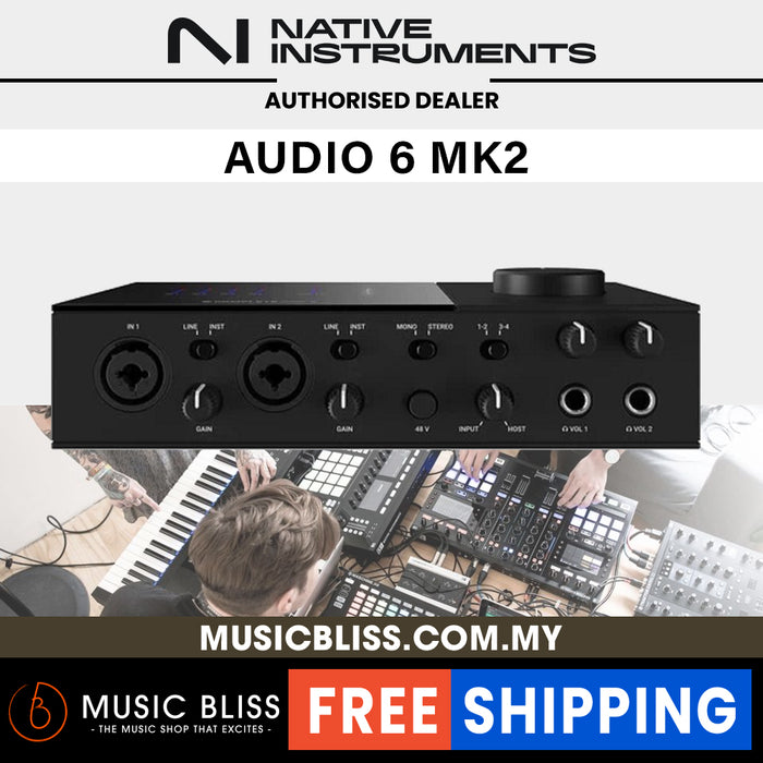 Native Instruments Komplete Audio 6 Mk2 USB Audio Interface - Music Bliss Malaysia