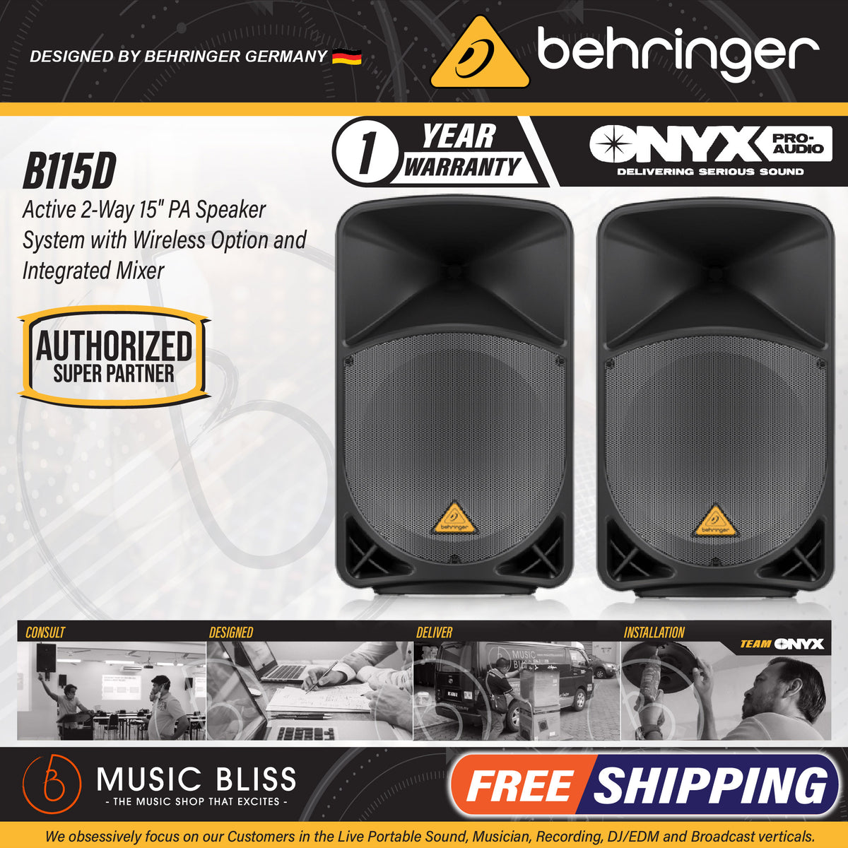 Behringer best sale b115d rms