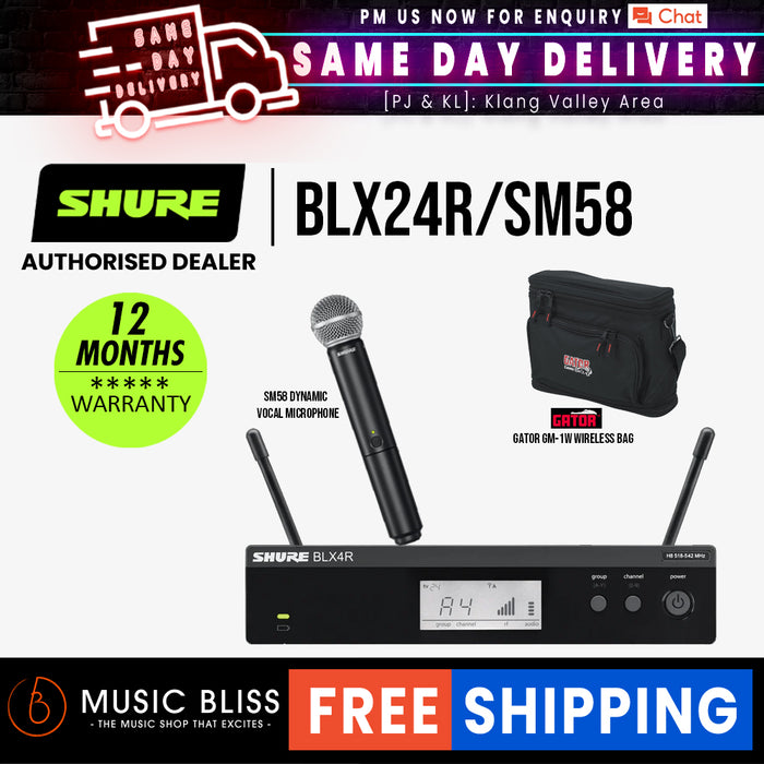 Shure BLX24R SM58 Handheld Wireless System BLX4R Wireless