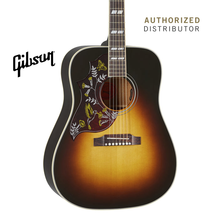 GIBSON HUMMINGBIRD STANDARD LEFT-HANDED ACOUSTIC-ELECTRIC GUITAR - VINTAGE SUNBURST - Music Bliss Malaysia