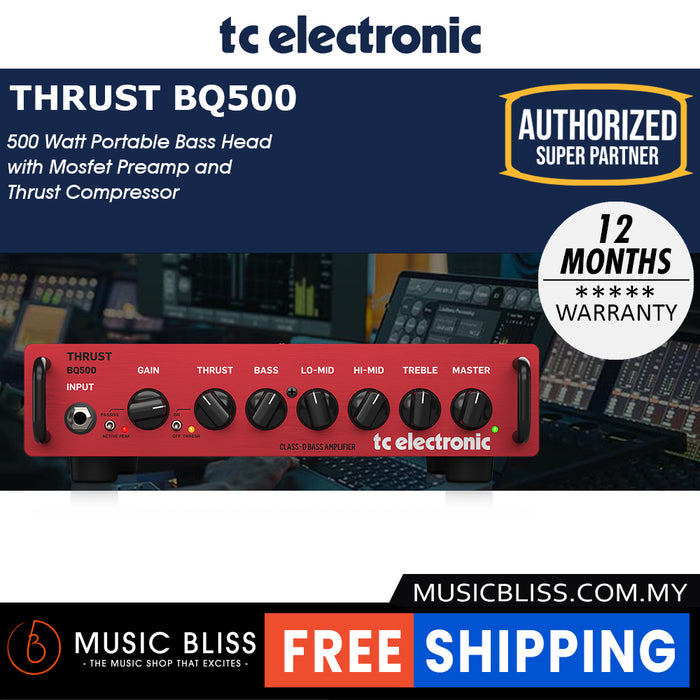 TC Electronic Thrust BQ500 500-watt Compact Bass Head