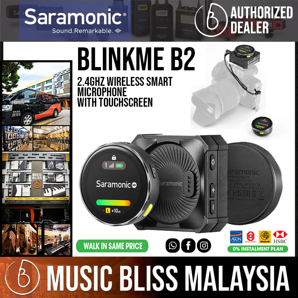 Saramonic Blinkme B2 2 4ghz Wireless Smart Microphone With Touchscreen