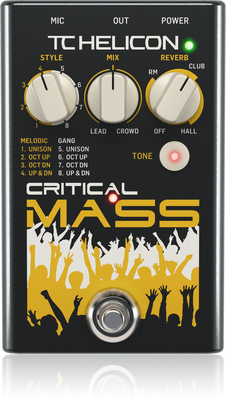 TC-Helicon Critical Mass Vocal Harmony Effects Pedal - Music Bliss Malaysia