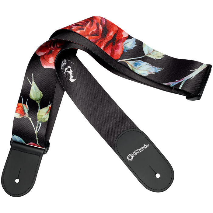 DiMarzio DD3146 2" Polyphia Microfiber Floral Muse Strap - Black - Music Bliss Malaysia