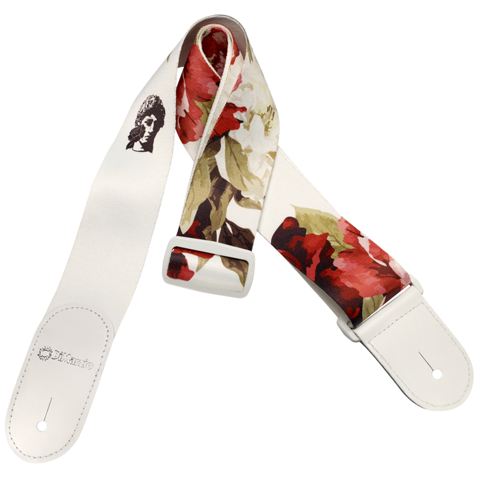 DiMarzio DD3147 Tim Henson Polyphia Floral Muse Guitar Strap - White - Music Bliss Malaysia