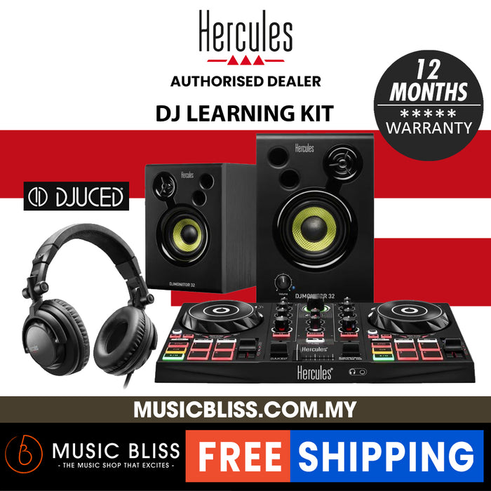 Hercules DJ DJLearning Kit - Complete DJ System for Beginners (Beginner DJ Learning Kit) - Music Bliss Malaysia