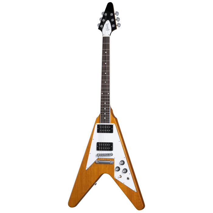 GIBSON 70S FLYING V ELECTRIC GUITAR - ANTIQUE NATURAL | Music Bliss ...