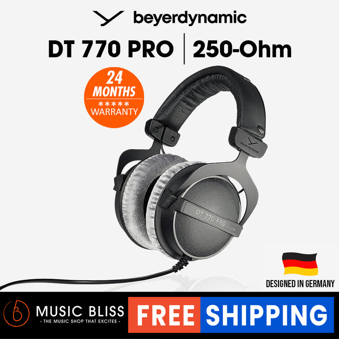beyerdynamic DT 770 PRO 250 Ohm Over-Ear Studio Headphones in Black. Closed  Construction, Wired for Studio use, Ideal for Mixing in The Studio