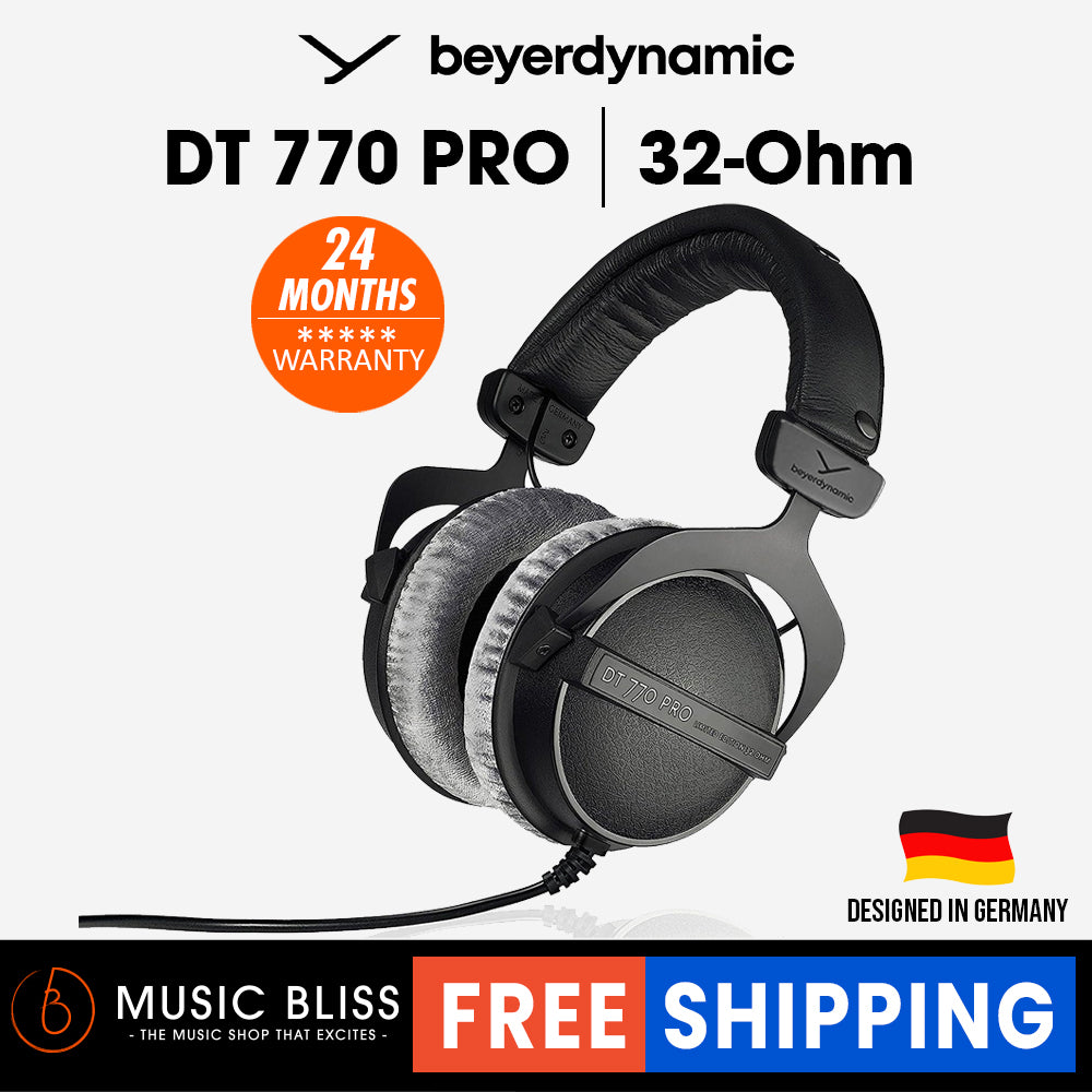 Beyerdynamic DT 770 PRO 32 Ohm Over-Ear Studio Headphones. Enclosed ...