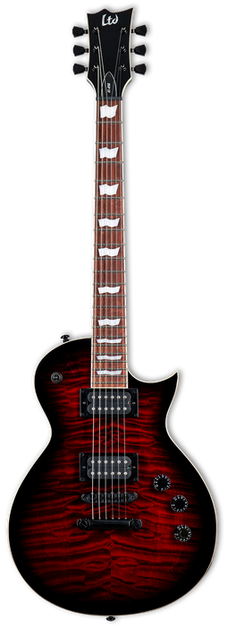 ESP LTD Eclipse EC-256QM Electric Guitar - See Thru Black Cherry Sunburst - Music Bliss Malaysia