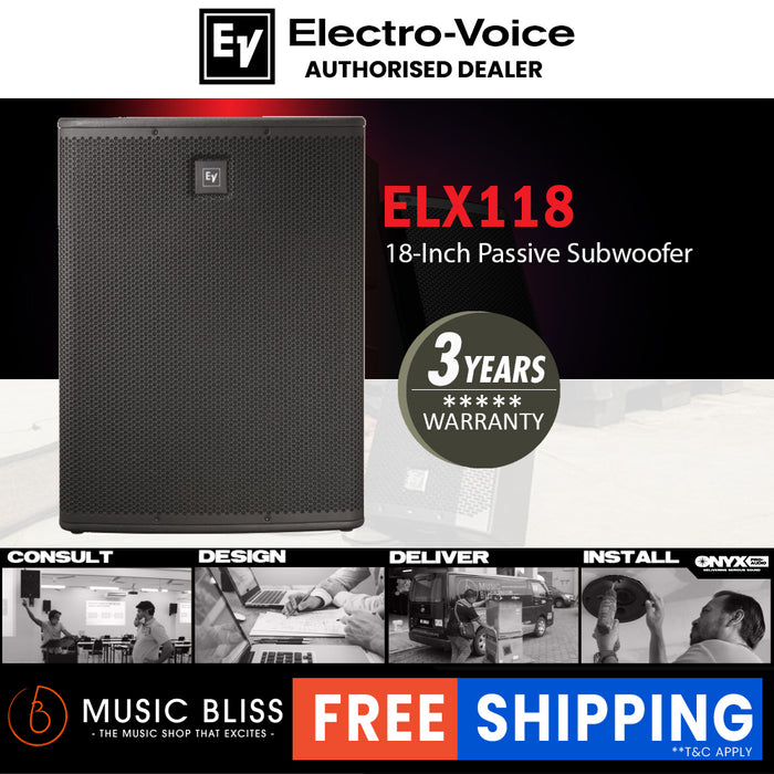 EV Electro-Voice ELX118 1600W 18" Passive Subwoofer