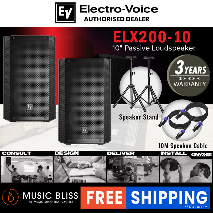 EV Electro-Voice ELX200-10 1200W 10" Passive Speaker