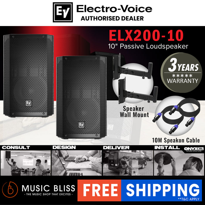 EV Electro-Voice ELX200-10 1200W 10" Passive Speaker