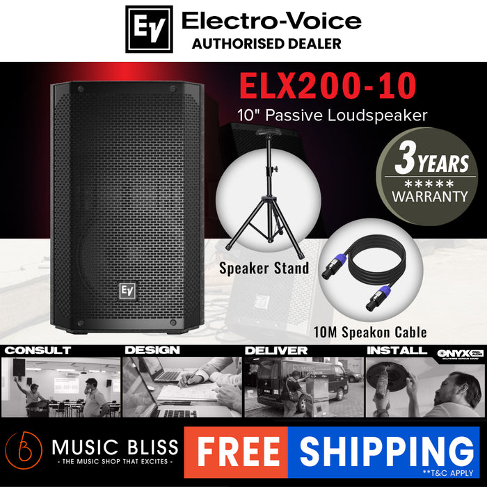 EV Electro-Voice ELX200-10 1200W 10" Passive Speaker