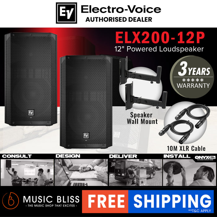 EV Electro-Voice ELX200-12P 1200W 12" Powered Speaker