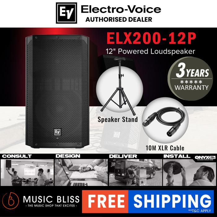 EV Electro-Voice ELX200-12P 1200W 12" Powered Speaker
