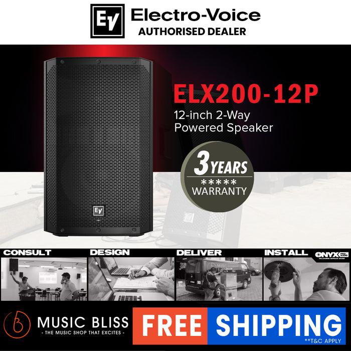 EV Electro-Voice ELX200-12P 1200W 12" Powered Speaker