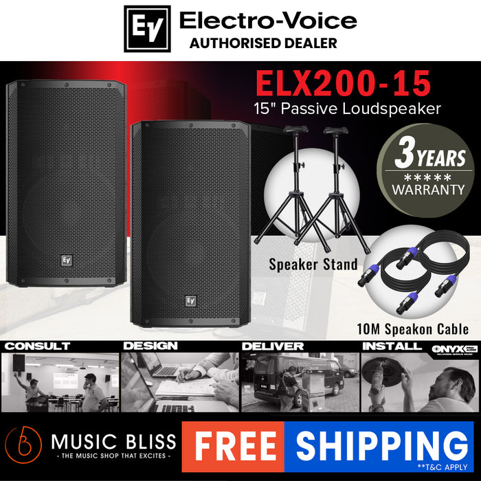 EV Electro-Voice ELX200-15 1200W 15" Passive Speaker