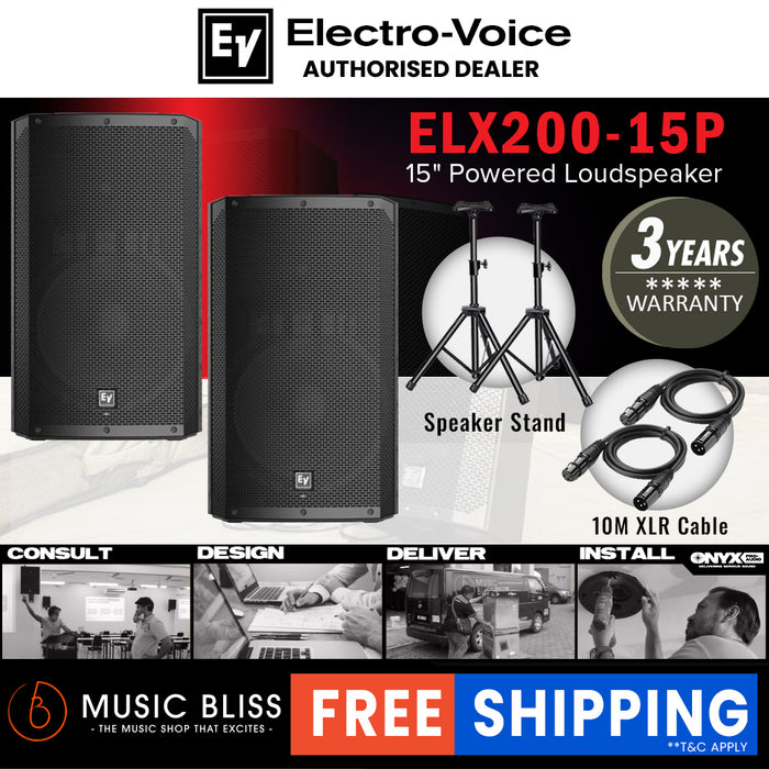 EV Electro-Voice ELX200-15P 1200W 15" Powered Speaker