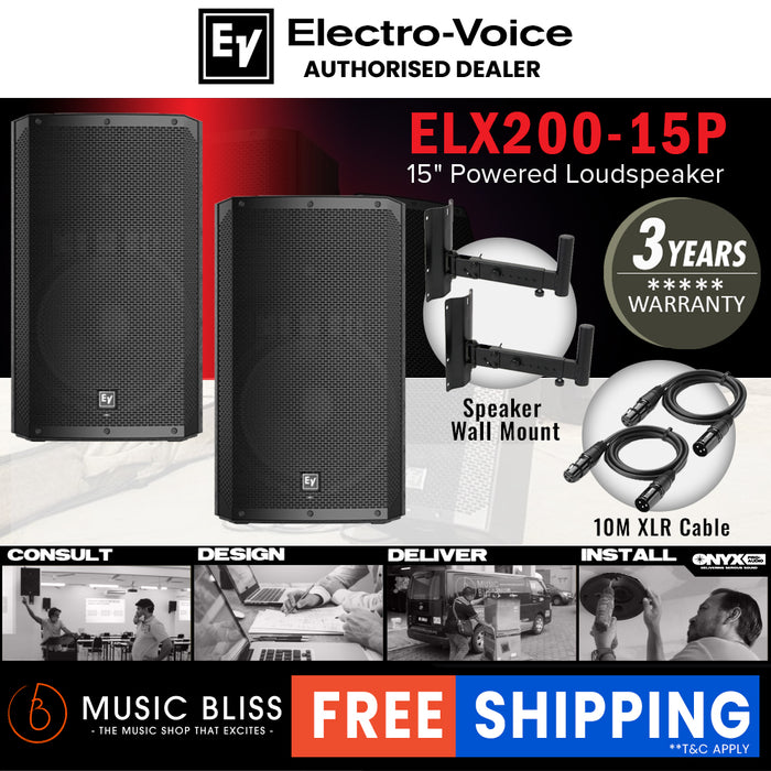 EV Electro-Voice ELX200-15P 1200W 15" Powered Speaker