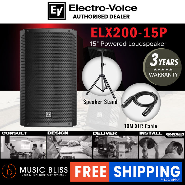 EV Electro-Voice ELX200-15P 1200W 15" Powered Speaker