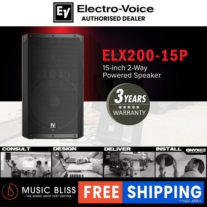 EV Electro-Voice ELX200-15P 1200W 15" Powered Speaker