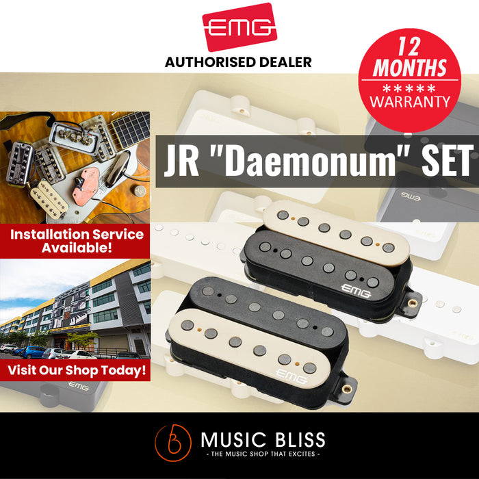 EMG Jim Root Daemonum Humbucker Guitar Pickup Set - Zebra - Music Bliss Malaysia