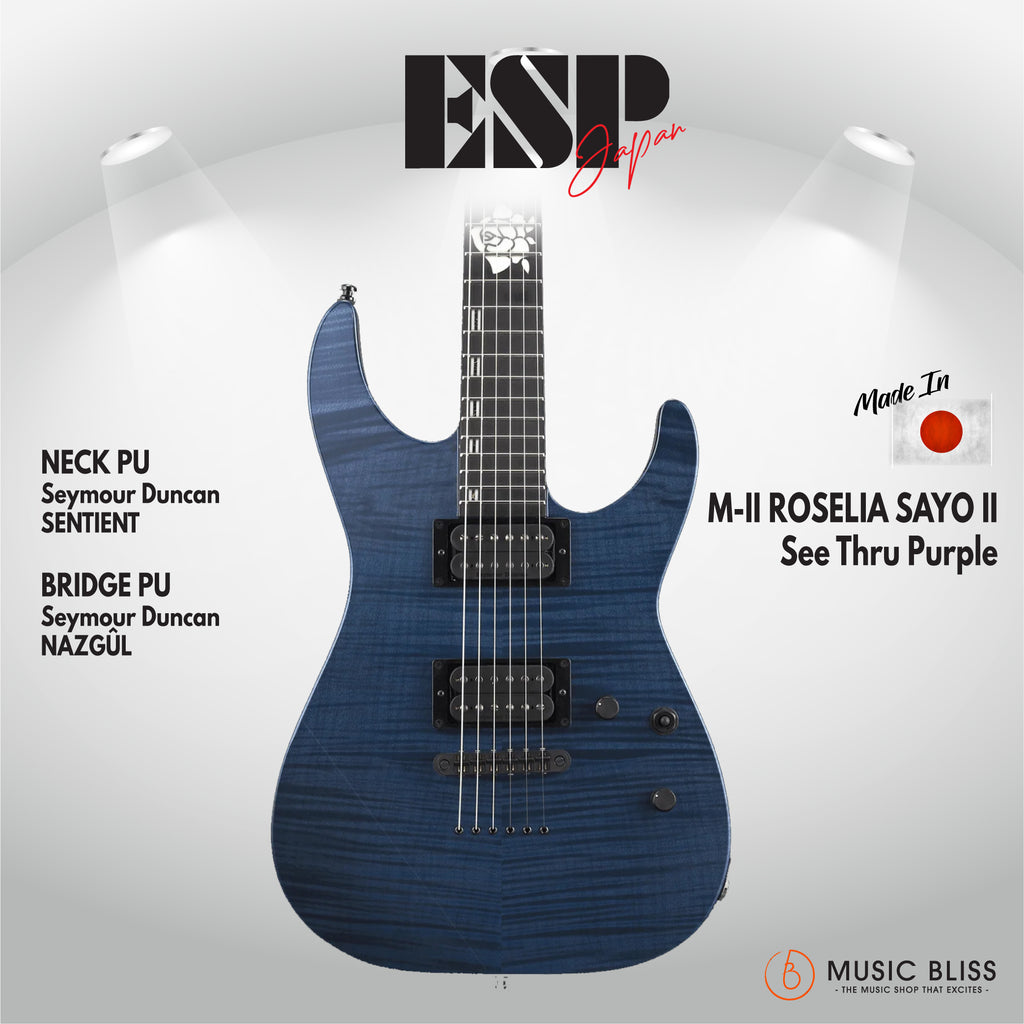 ESP Original M-II ROSELIA SAYO II - See Thru Purple [MIJ - Made in Japan] |  Music Bliss Malaysia