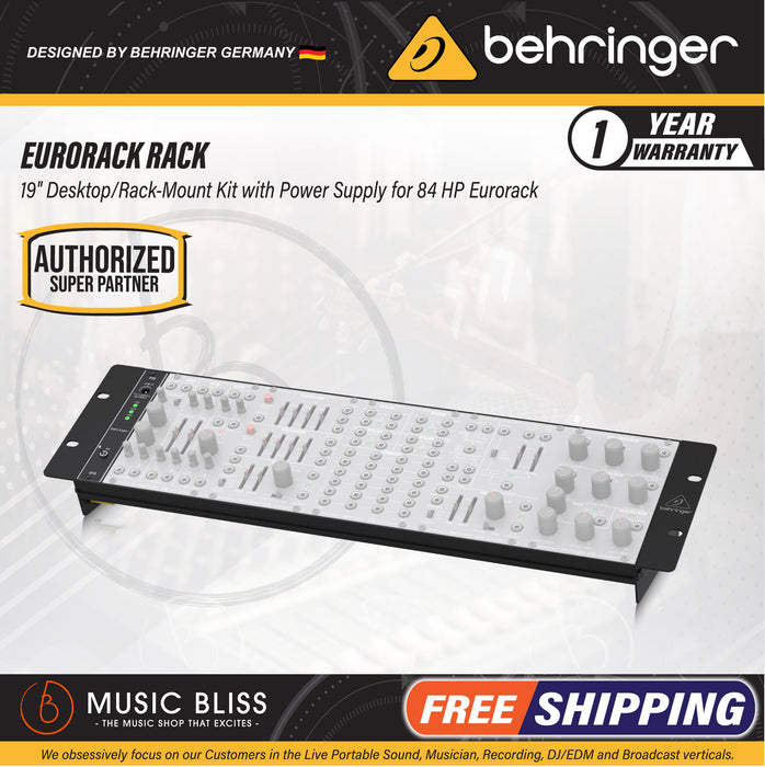 Behringer Eurorack Rack 84HP / 19" Desktop/Rack-Mount Kit with Power Supply - Music Bliss Malaysia