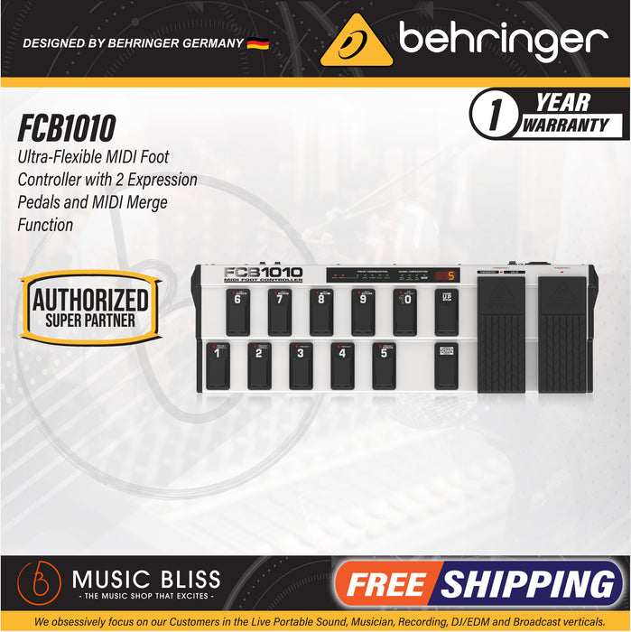 Behringer FCB1010 MIDI Foot Controller - Music Bliss Malaysia