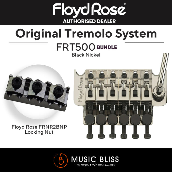 Floyd Rose FRT500 Original Tremolo System with Floyd Rose FRNR2BNP R2  Locking Nut Package