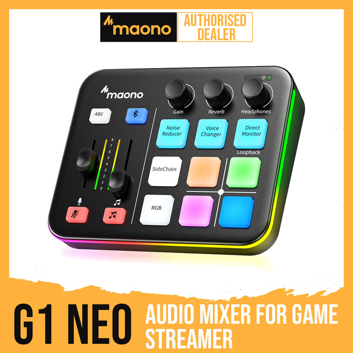 MAONO Maonocaster G1 NEO Audio Mixer For Game Streamer - Black