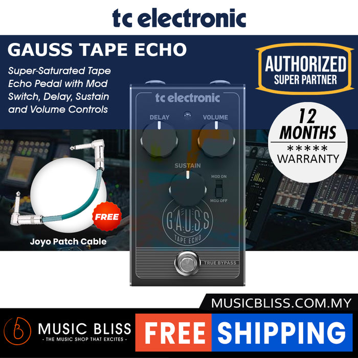 TC Electronic Gauss Tape Echo Guitar Effects Pedal - Music Bliss Malaysia