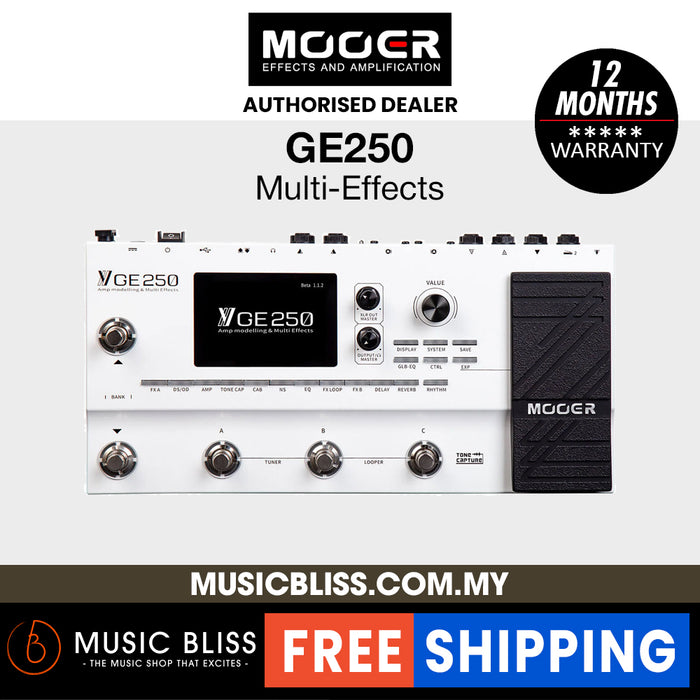 Mooer GE250 Guitar Amp Modelling and Multi Effects Pedal